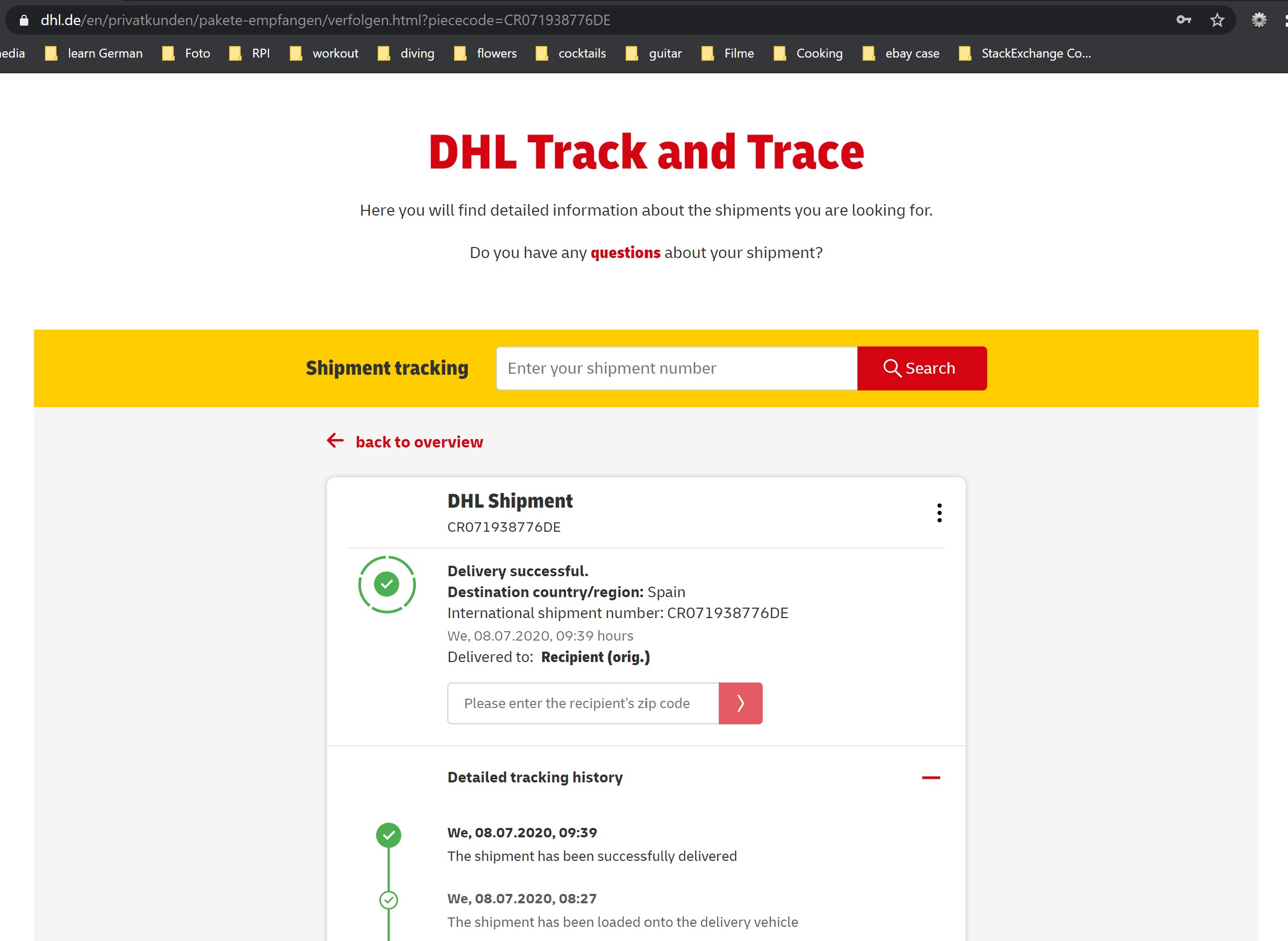 Dhl tracking number check